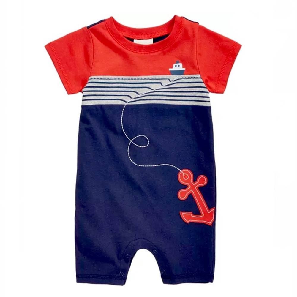 First Impressions - Baby Boy’s Nautical Romper